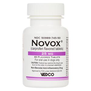 Novox Carprofen Flavored Tablets for Dogs (compares to Rimadyl)  Vedco